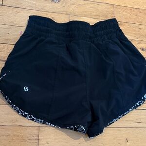 Black lululemon Shorts with Patterned Trim